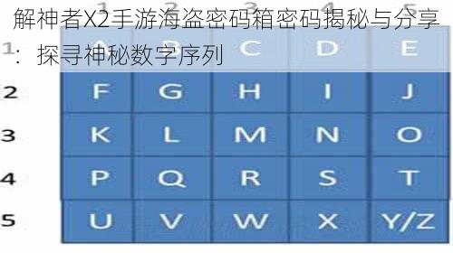 解神者X2手游海盗密码箱密码揭秘与分享：探寻神秘数字序列