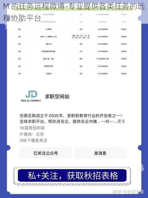 M 的任务远程微博-专业提供各类任务的远程协助平台